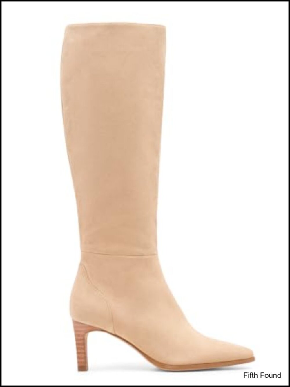 Knee High Boots Faux Suede High Heel Pointed Toe Side Zipper Tall Boots